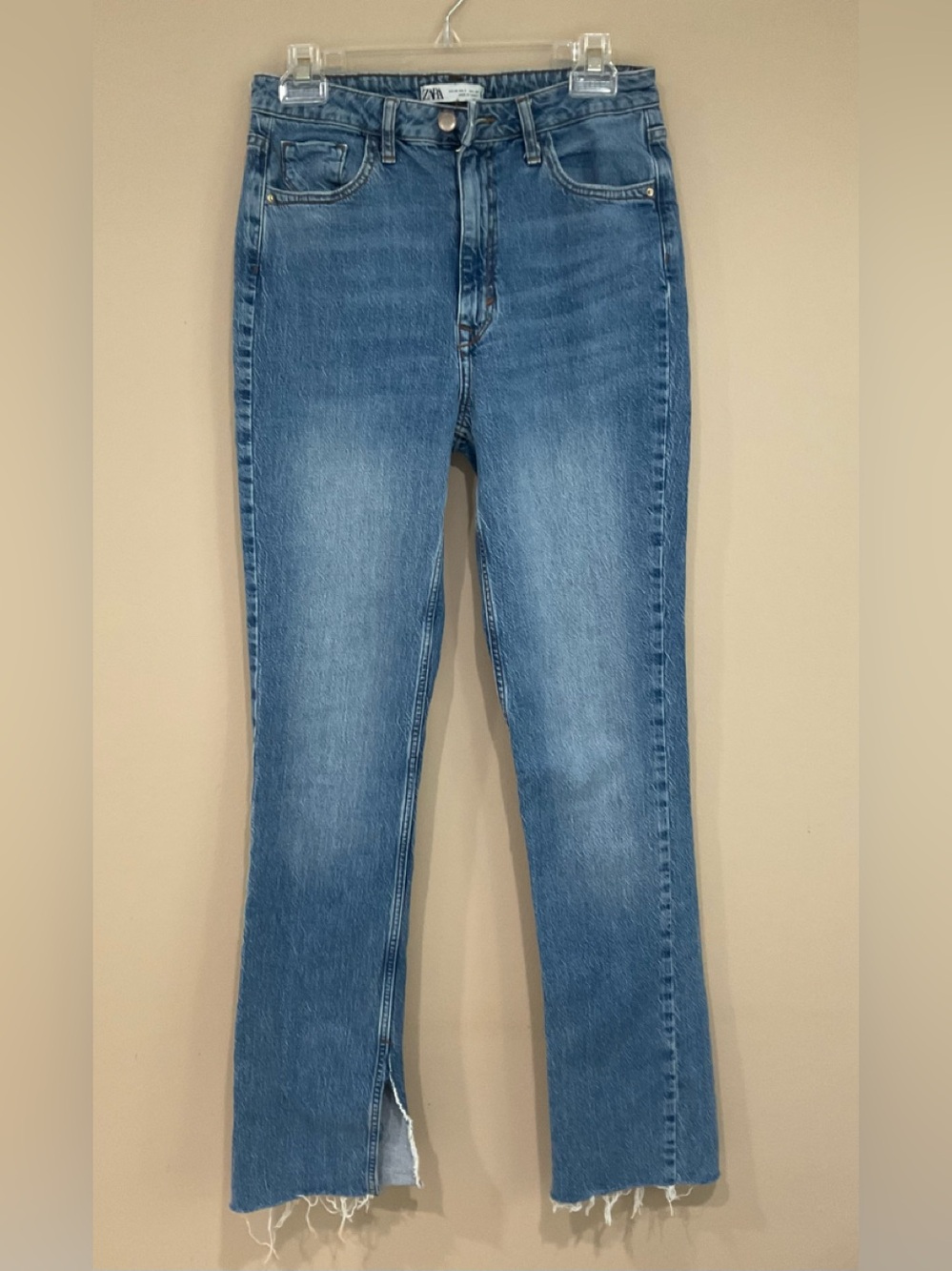 🍏🍏 ZARA Women’s Skinny Raw Slits Hem Jeans, Size 6